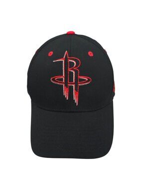 Adidas Houston Rockets Drip Logo Hat S/M Cap Black Red NBA Gorpcore Streetwear